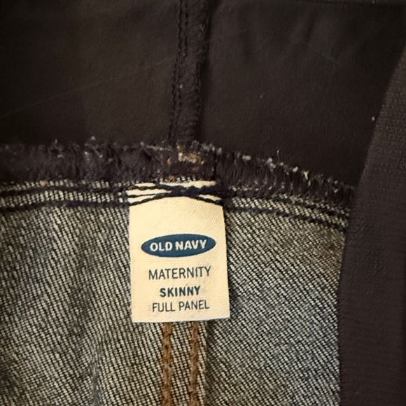 Women's Dark Blue Maternity Jeans - Picture 2 of 4